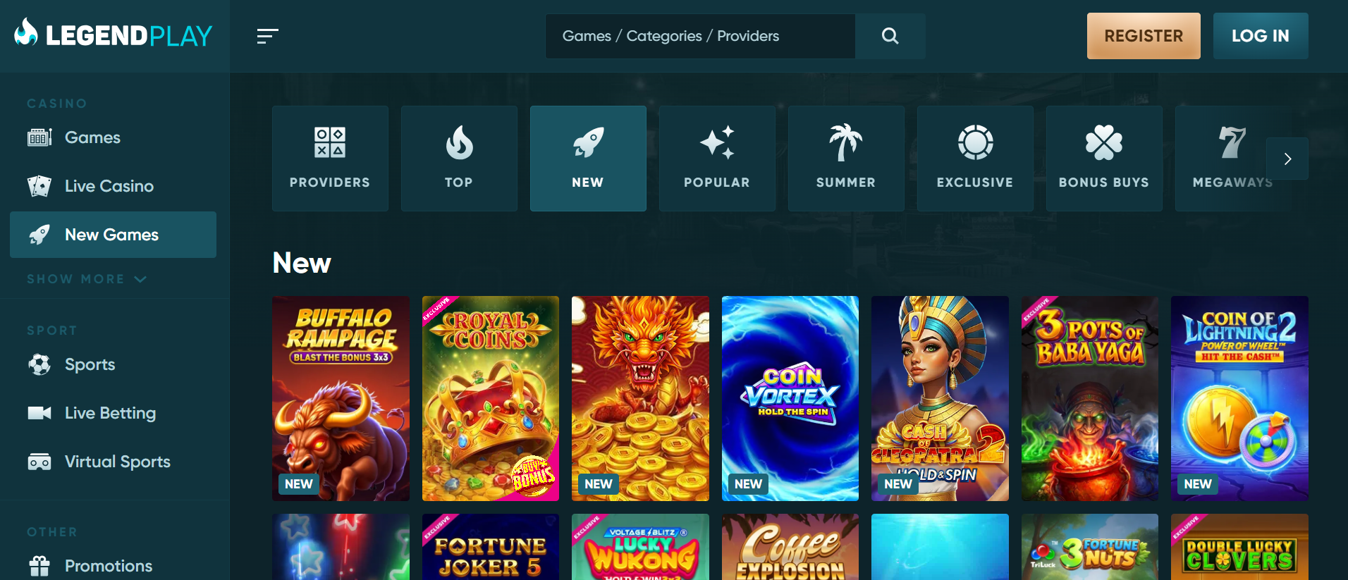 Legendplay casino site